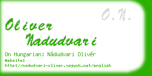 oliver nadudvari business card